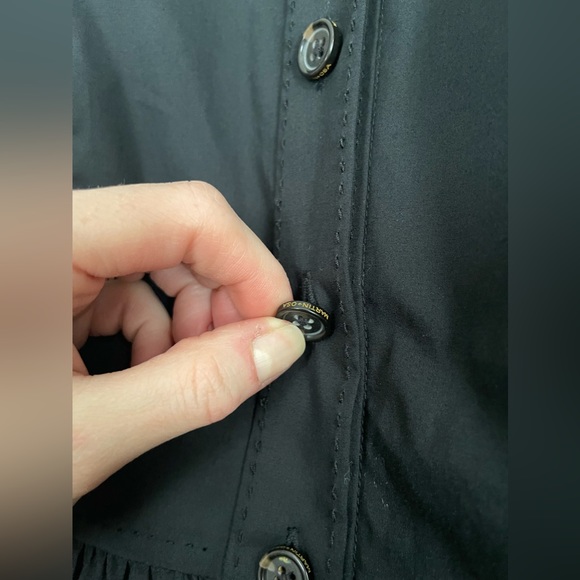 MARTIN + OSA lightweight cotton twill black shirt dress cap sleeve size 4 - Picture 3 of 7